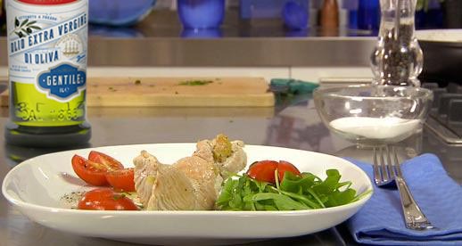 Involtini di tacchino con porri e noci