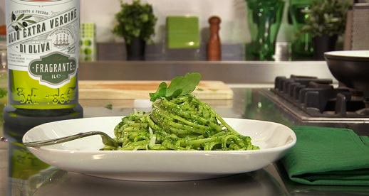 Linguine con pesto di rucola