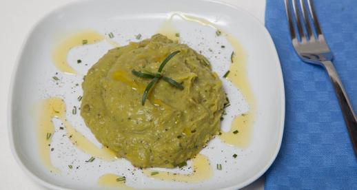 Purè di piselli al rosmarino