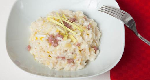 Risotto alla salsiccia e porri