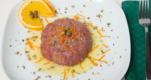 Tartara di manzo all'arancia